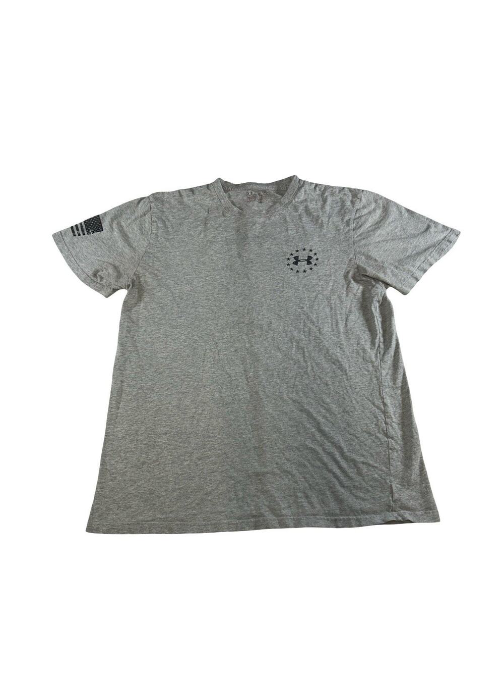 Under Armour Wounded Warrior Project Men’s Medium Gray T-Shirt Small Hole